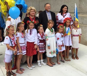 З нагоди 25-ї річниці незалежності України у Філяделфії підняли країнський прапор 